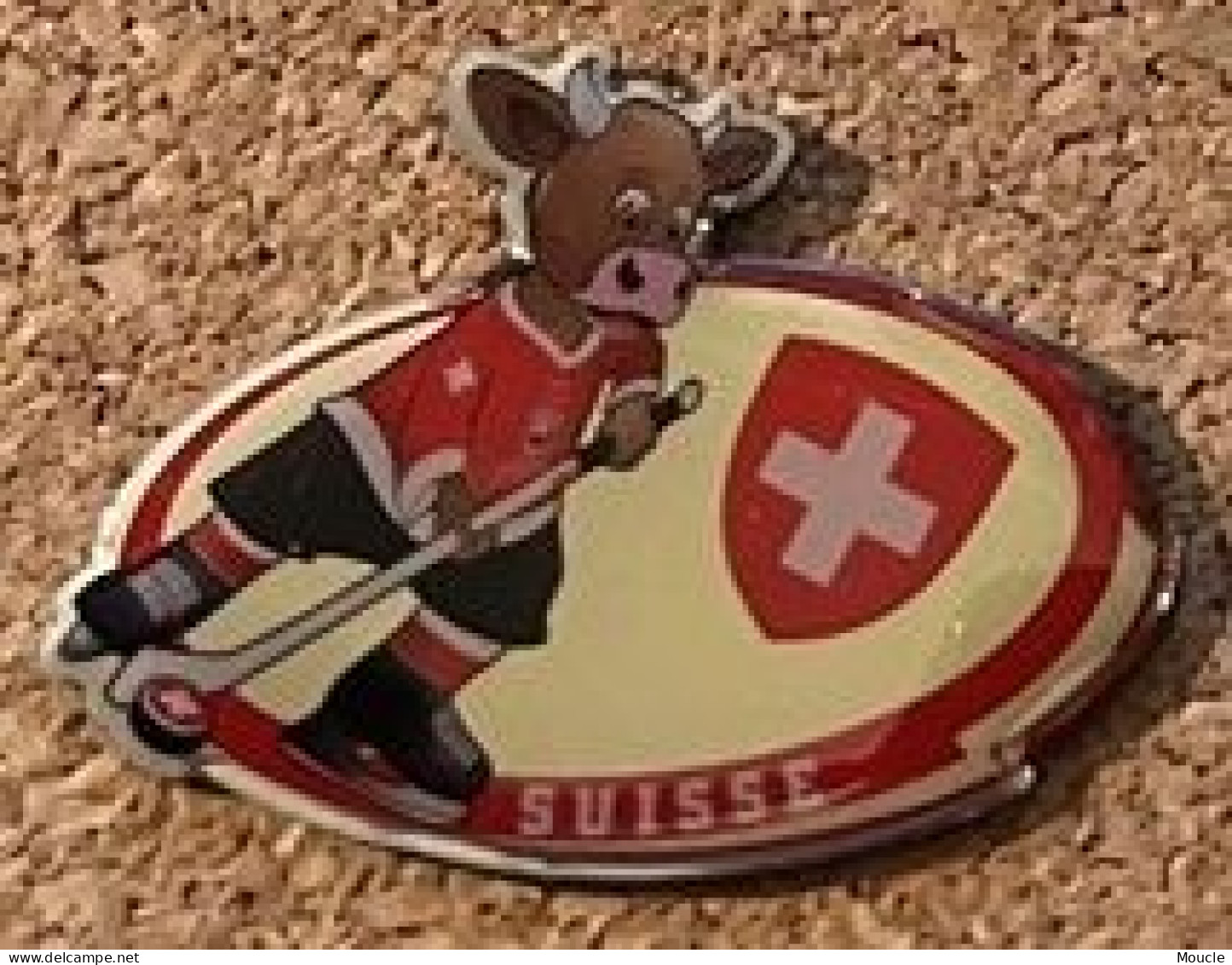 HOCKEY SUR GLACE - EQUIPE SUISSE - SWISS TEAM - VACHE - KÜH - COW - MUSCA - VACA - CANNE - PUCK - RONDELLE  -  (30) - Winter Sports