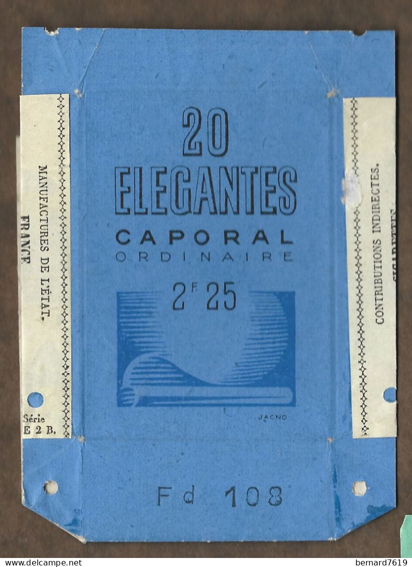 Etui Cigarette Cigarettes  -     20 Elegants Caporal Ordinaire  2 F 25 - Militaire - Empty Cigarettes Boxes