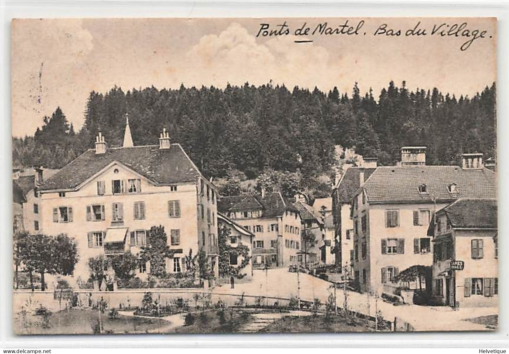 Ponts De Martel Bas Du Village 1918 - Ponts-de-Martel