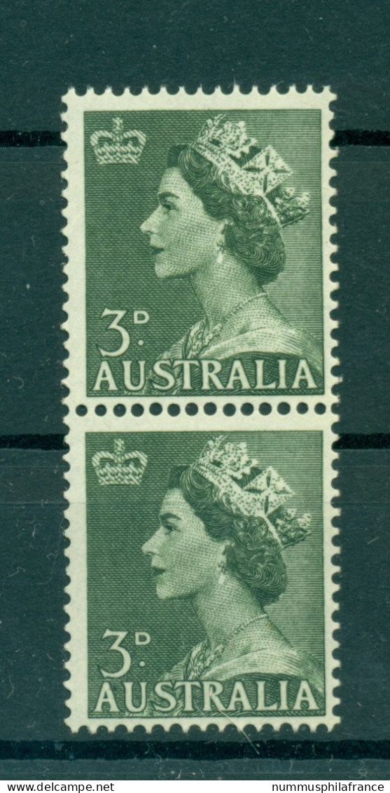 Australie 1953 - Y & T N. 197 - Série Courante (Michel N. 236) - Coil Paire (5) - Neufs