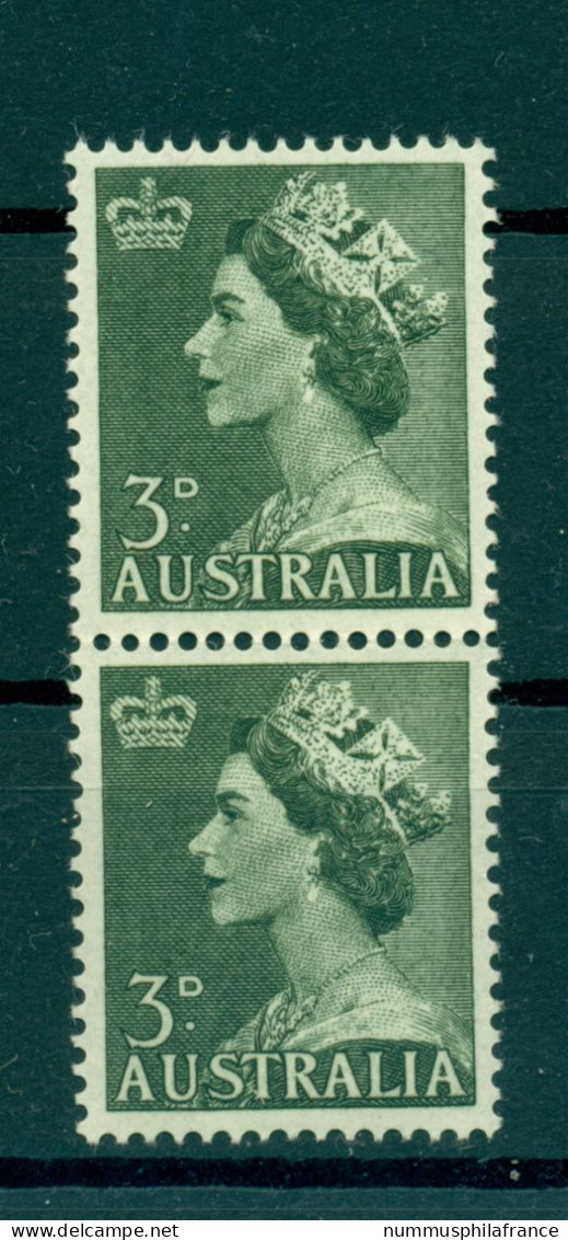 Australie 1953 - Y & T N. 197 - Série Courante (Michel N. 236) - Coil Paire (6) - Neufs