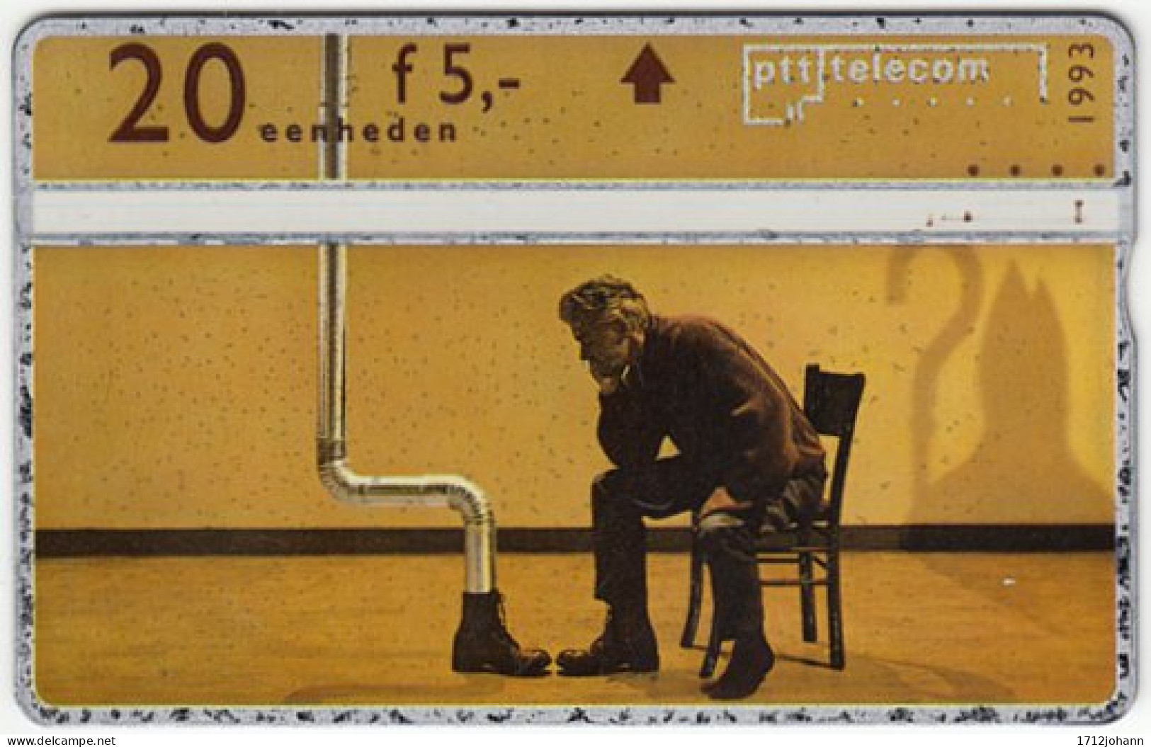 NETHERLANDS B-129 Hologram Telecom - Modern Art - 309E - Used - Openbaar