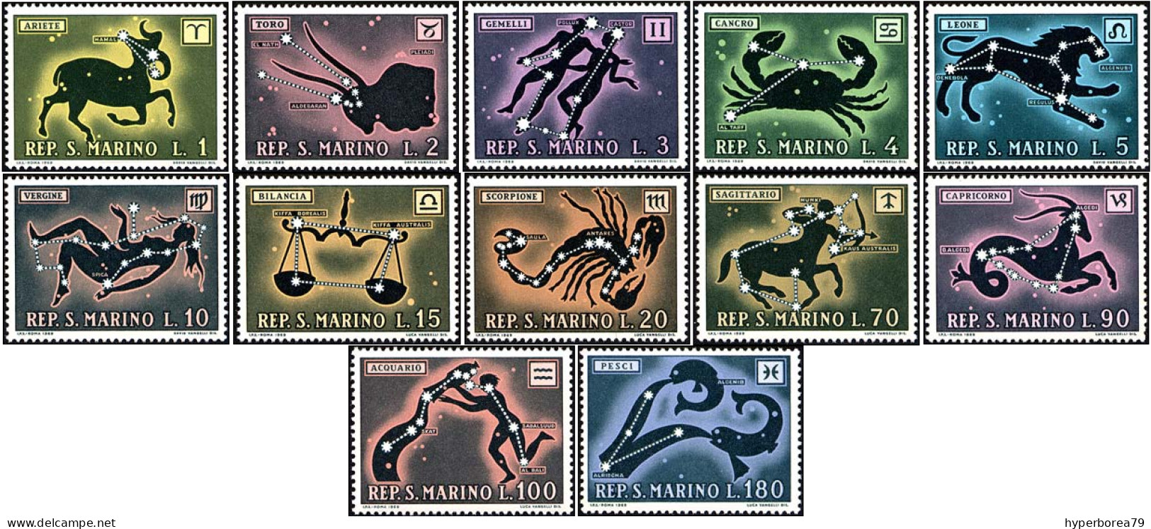 San Marino 794/05 - Zodiac Signs 1970 - MNH - Astrologie