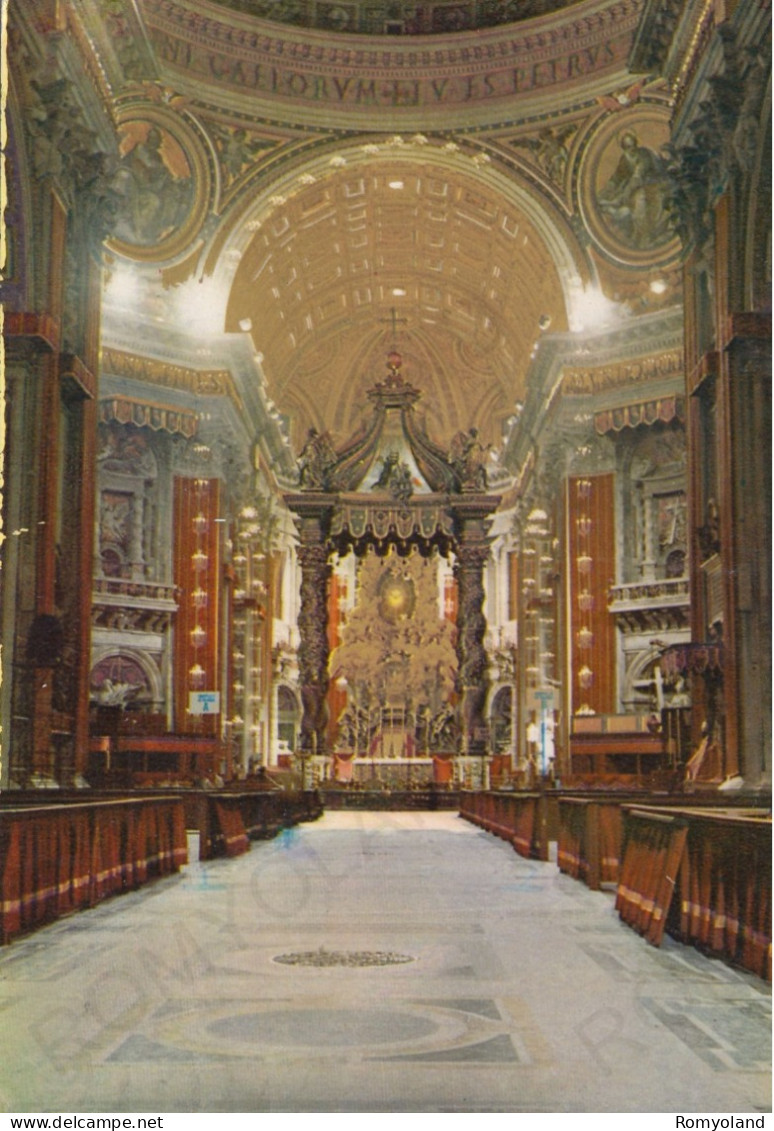 CARTOLINA  CITTA' DEL VATICANO-INTERNO DELLA BASILICA S.PIETRO-MEMORIA,CULTURA,IMPERO ROMANO,BELLA ITALIA,VIAGGIATA 1963 - Vatican