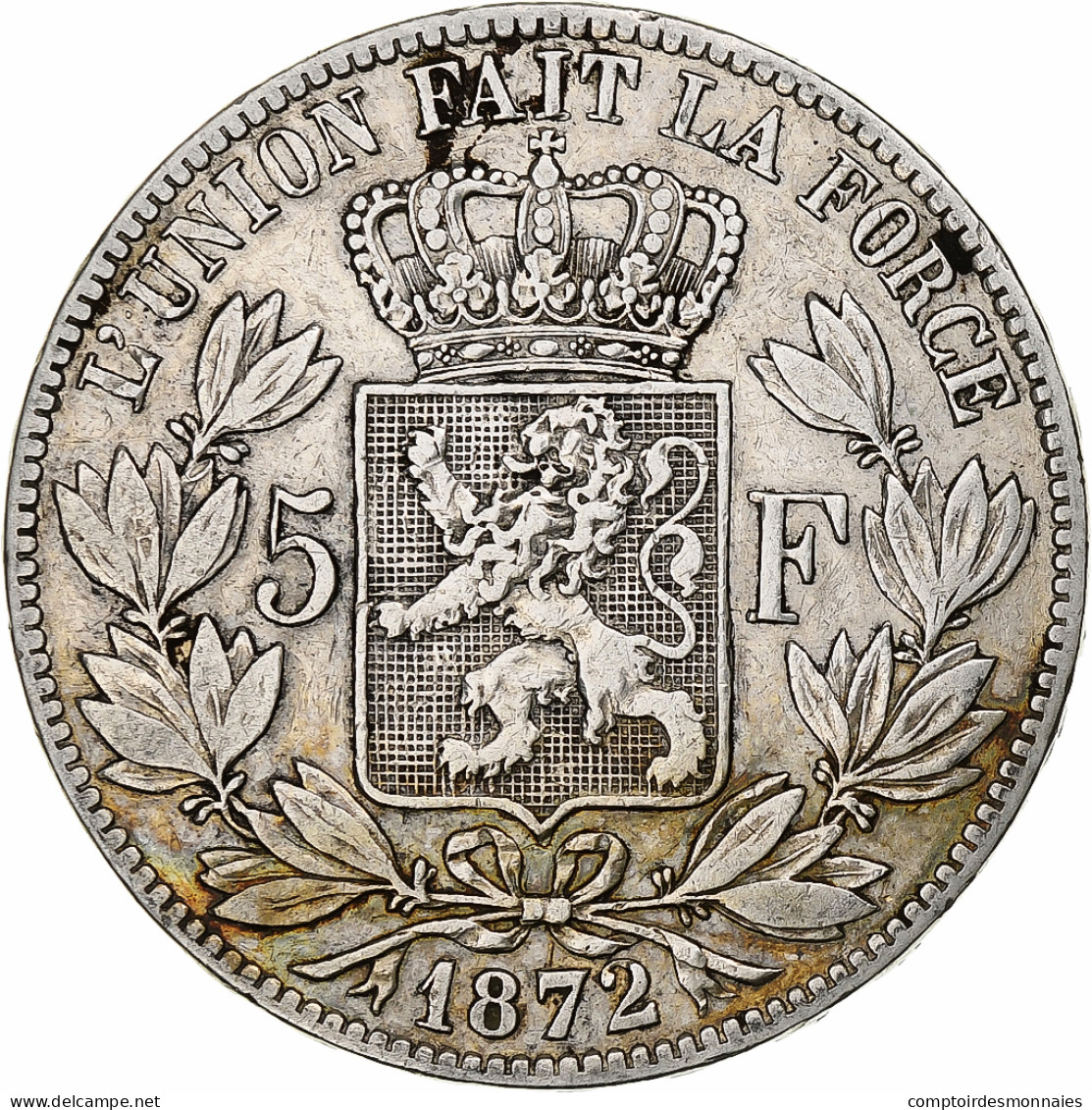 Monnaie, Belgique, Leopold II, 5 Francs, 5 Frank, 1872, TB, Argent, KM:24 - 5 Frank