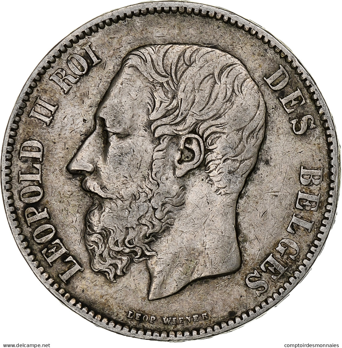 Monnaie, Belgique, Leopold II, 5 Francs, 5 Frank, 1872, TB+, Argent, KM:24 - 5 Francs