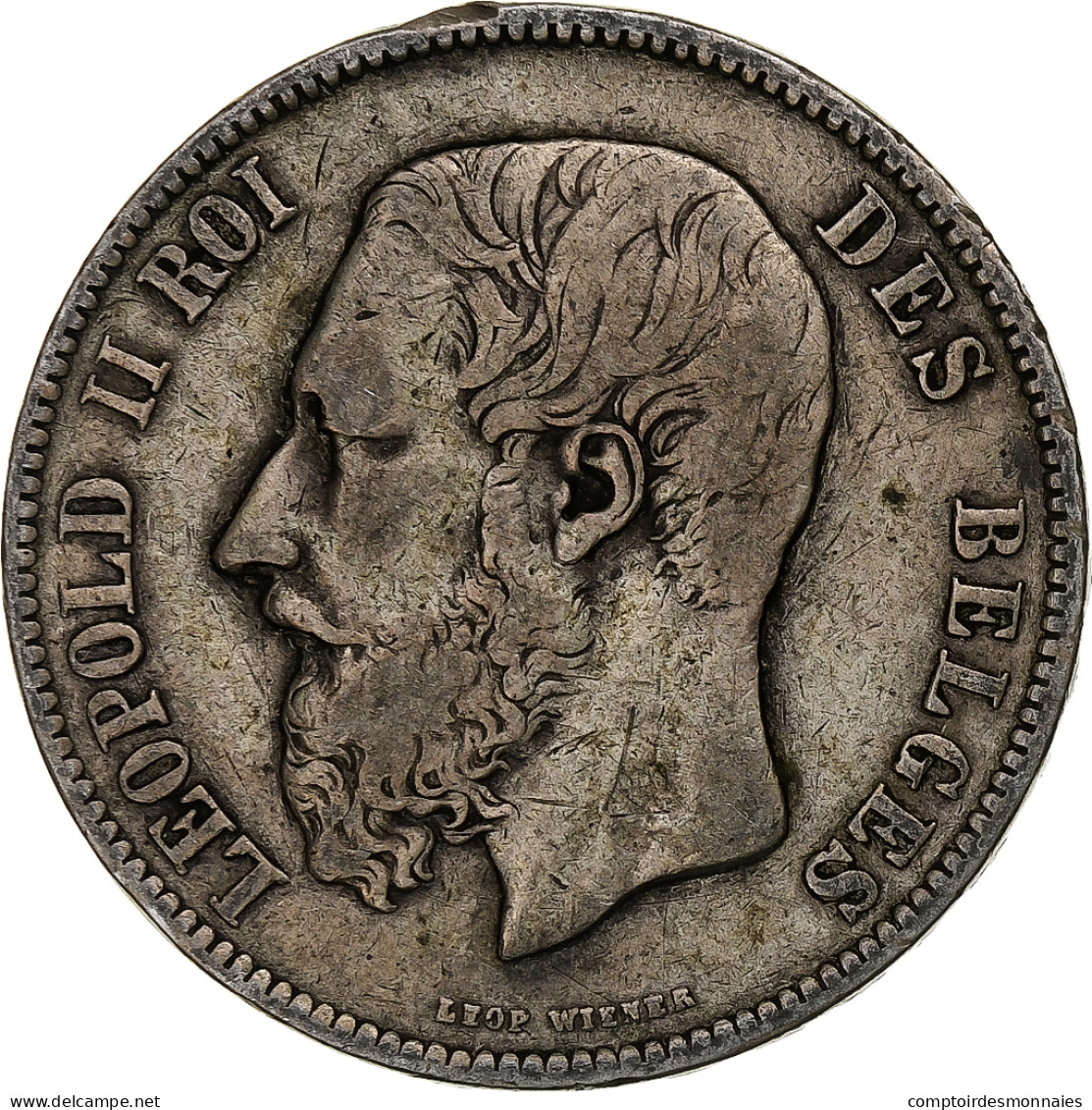 Monnaie, Belgique, Leopold II, 5 Francs, 5 Frank, 1873, TB, Argent, KM:24 - 5 Frank