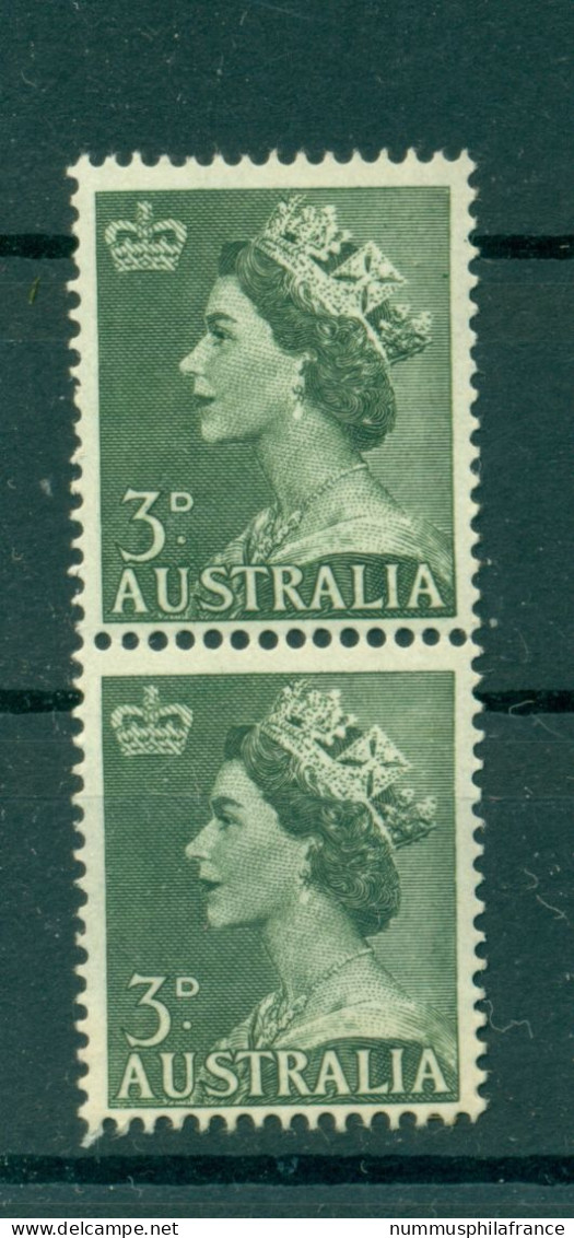 Australie 1953 - Y & T N. 197 - Série Courante (Michel N. 236) - Coil Paire (9) - Neufs