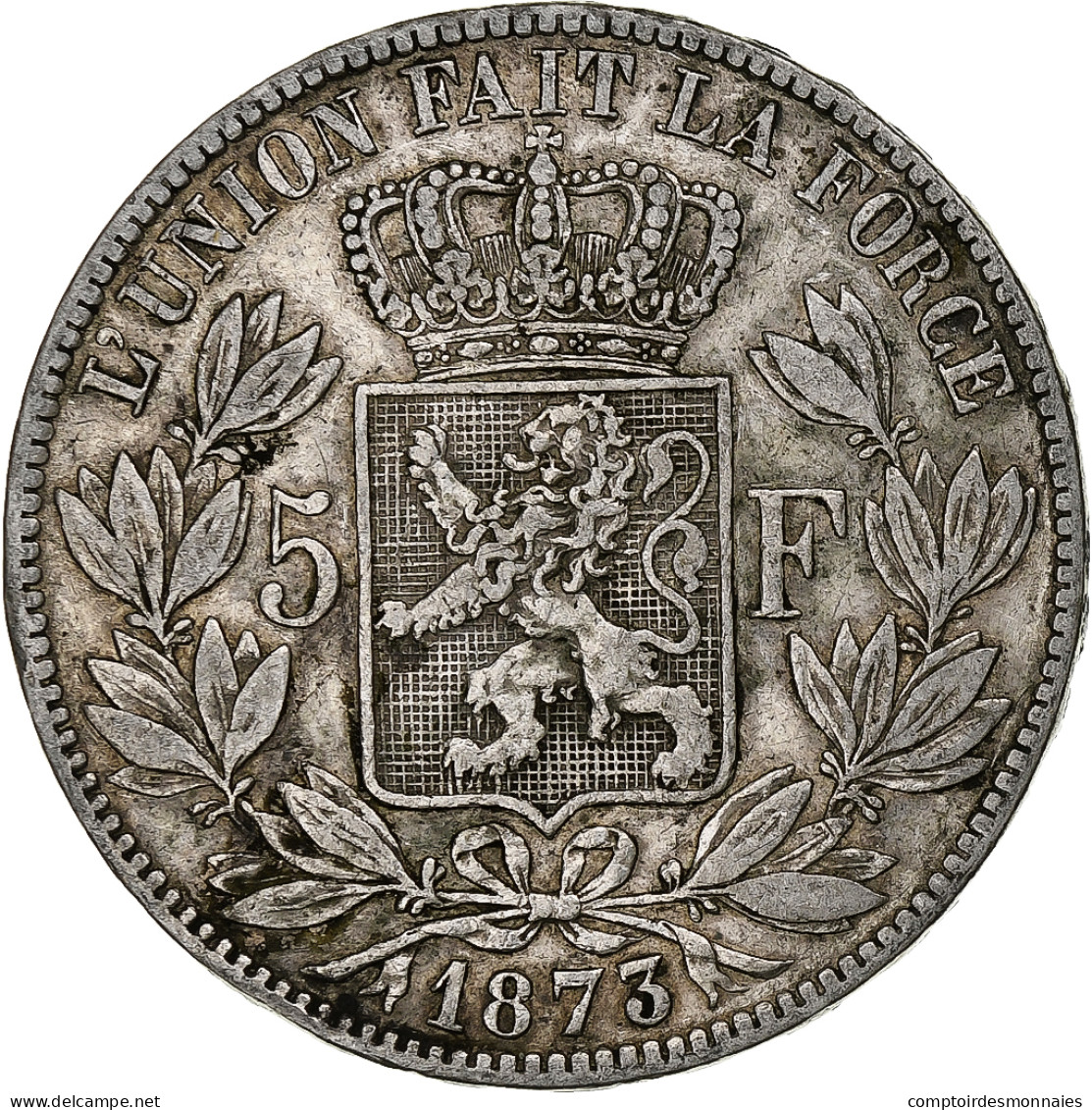 Monnaie, Belgique, Leopold II, 5 Francs, 5 Frank, 1873, TB, Argent, KM:24 - 5 Francs