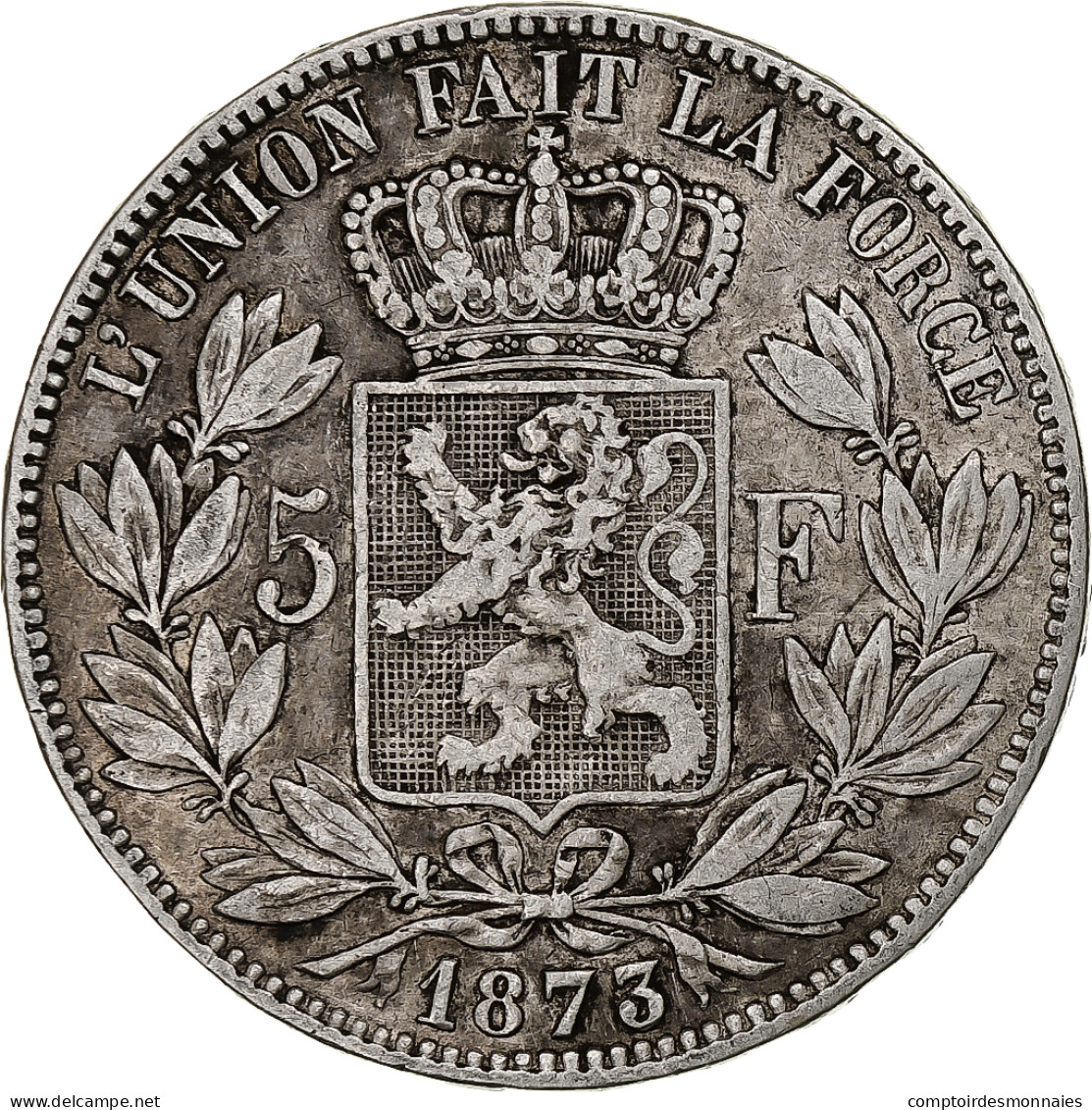 Monnaie, Belgique, Leopold II, 5 Francs, 5 Frank, 1873, TB, Argent, KM:24 - 5 Frank