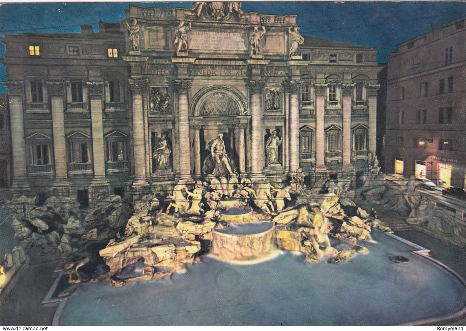 CARTOLINA  ROMA,LAZIO-FONTANA DI TREVI-STORIA,MEMORIA,CULTURA,RELIGIONE,IMPERO ROMANO,BELLA ITALIA,VIAGGIATA 1970 - Fontana Di Trevi