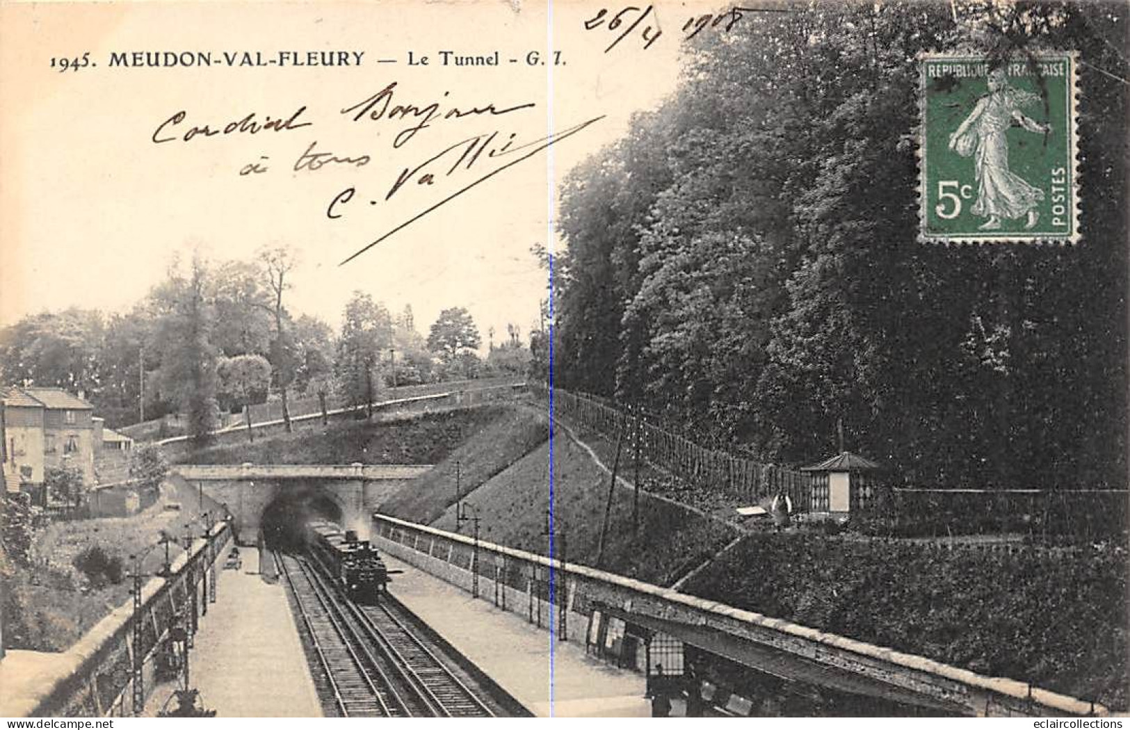 Meudon        92       Bellevue    Chemin De Fer Et Vue Sur La Rivière   (voir Scan) - Meudon