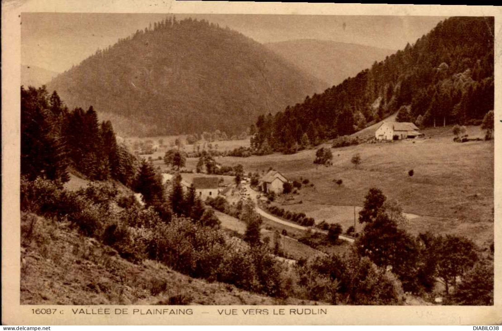 VALLEE DE PLAINFANG  ( VOSGES )    VUE VERS LE RUDLIN - Plainfaing