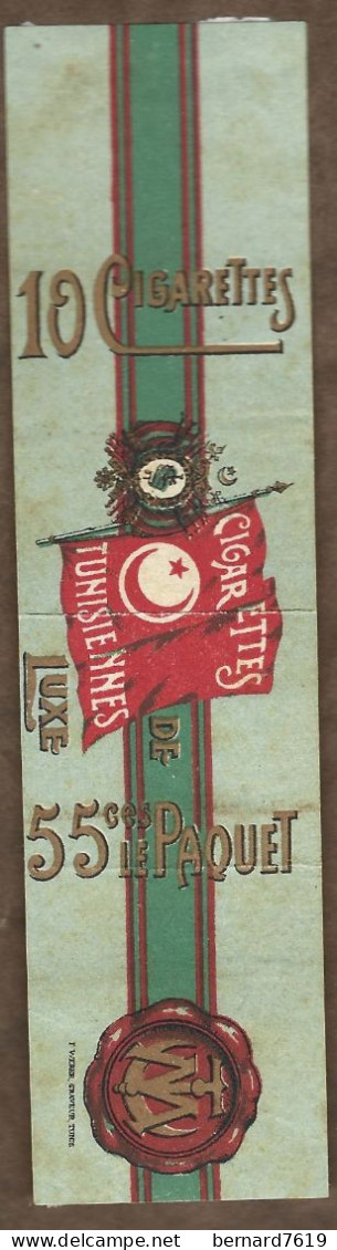 Publicite  - En  Papier -periode 1914 - 1918  Cigarettes Tunisiennes - Tunisie -    55 C  Le Paquet - Otros & Sin Clasificación