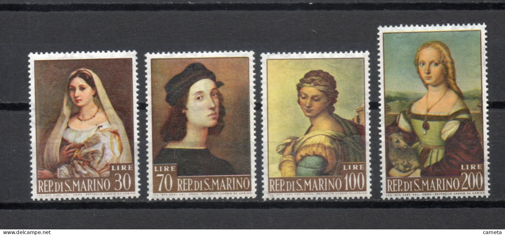 SAINT MARIN   N° 583 à 586  NEUFS SANS CHARNIERE    COTE  1.50€    RAPHAEL PEINTRE TABLEAUX - Neufs