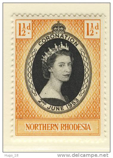 1953 QUEEN ELIZABETH CORONATION  NORTH  RHODESIA - Rhodesia Del Nord (...-1963)