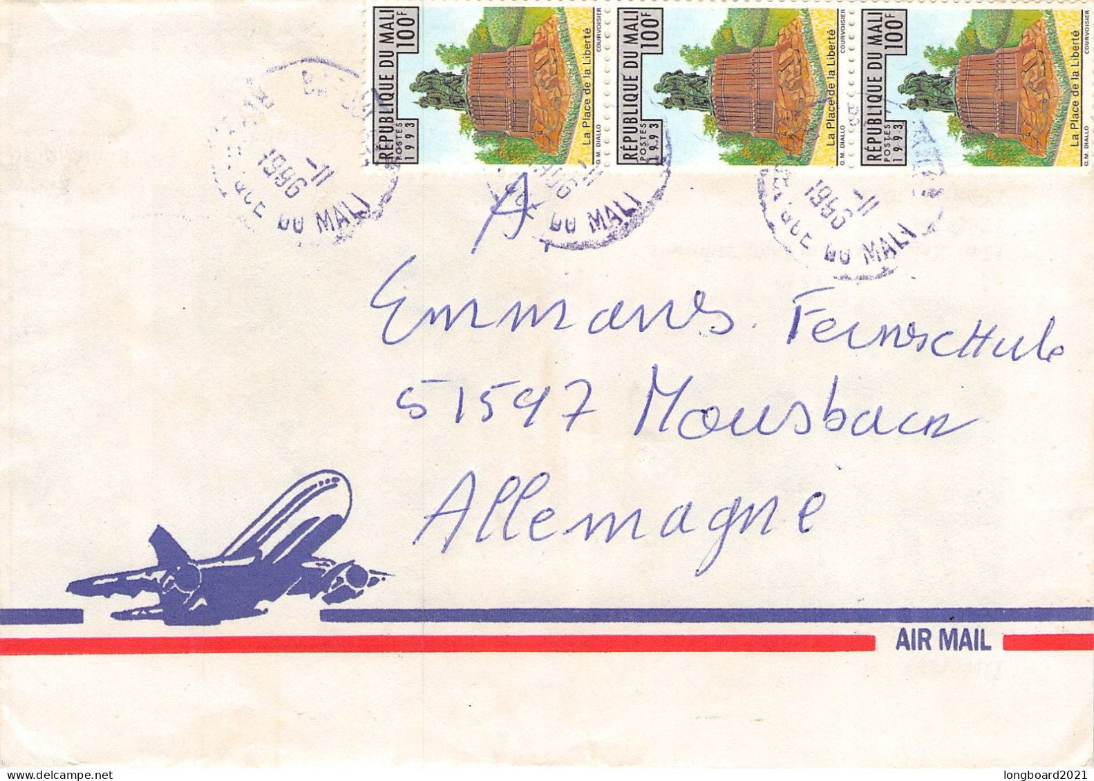 MALI - AIRMAIL 1996 - MORSBACH/DE /1504 - Mali (1959-...)