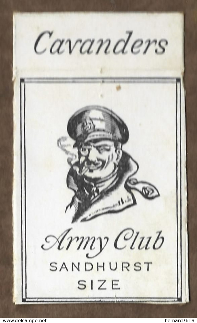 Etui Cigarette - Cigarettes  - Royaume Uni -  Army Club  - Militaire -  Sandhurst  Size - Cavanders - Empty Cigarettes Boxes