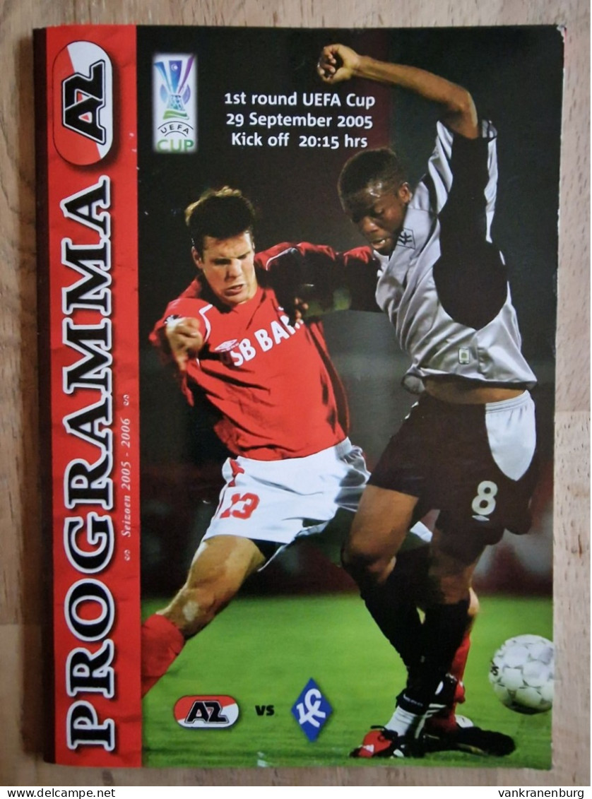 Programme AZ Alkmaar - Krylia Sovetov - 29.9.2005 - UEFA Cup - Holland - Program - Football - Books