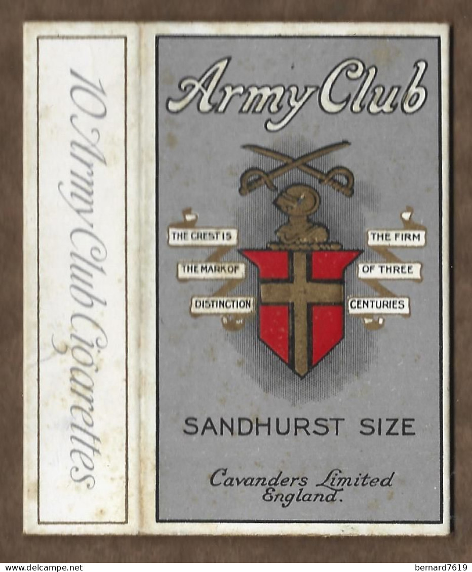 Etui Cigarette - Cigarettes  - Royaume Uni -  Army Club  - Militaire -  Sandhurst  Size - - Empty Cigarettes Boxes