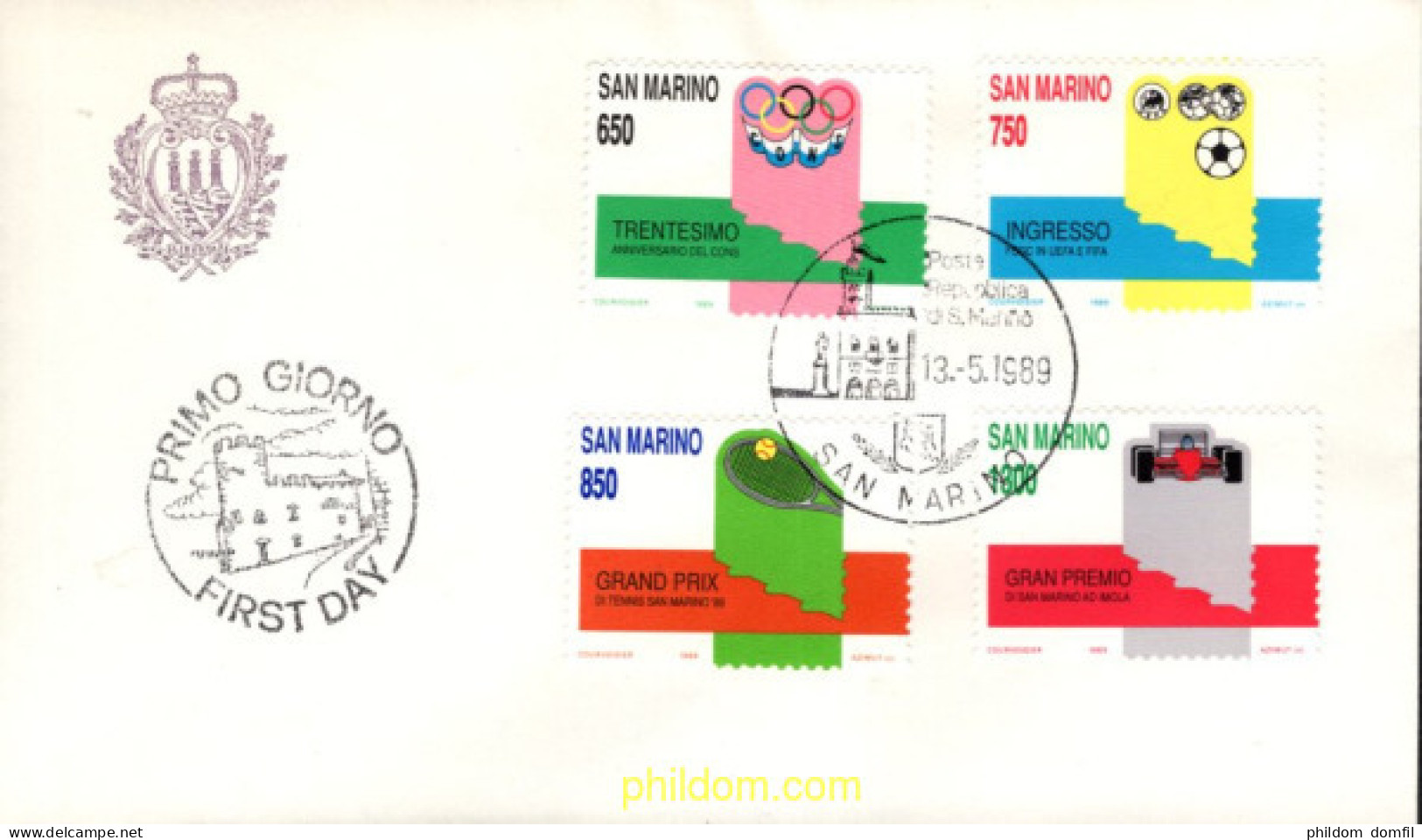 719875 MNH SAN MARINO 1989 DEPORTES - Neufs