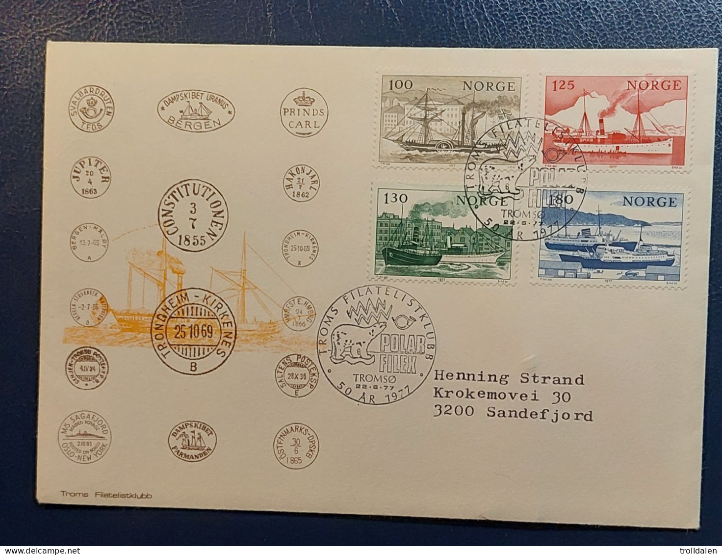 Cover From Tromsø Philatelist Club 1977 - Lettres & Documents