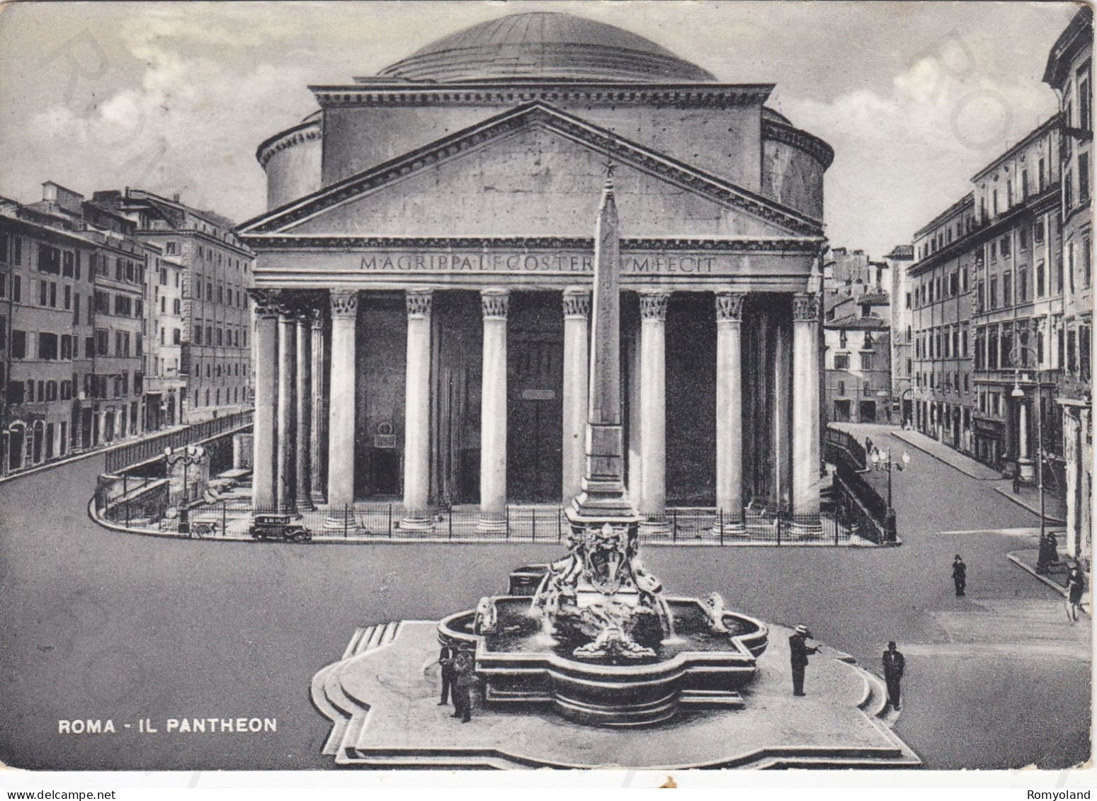 CARTOLINA  ROMA,LAZIO-IL PANTHEON-MEMORIA,CULTURA,RELIGIONE,IMPERO ROMANO,BELLA ITALIA,BOLLO STACCATO,VIAGGIATA 1950 - Panthéon