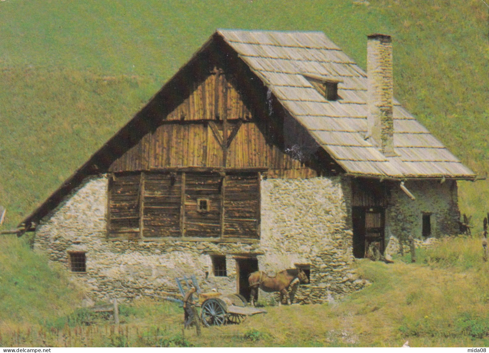 Dans Les ALPES . Chalet Typique . Cheval - Rhône-Alpes