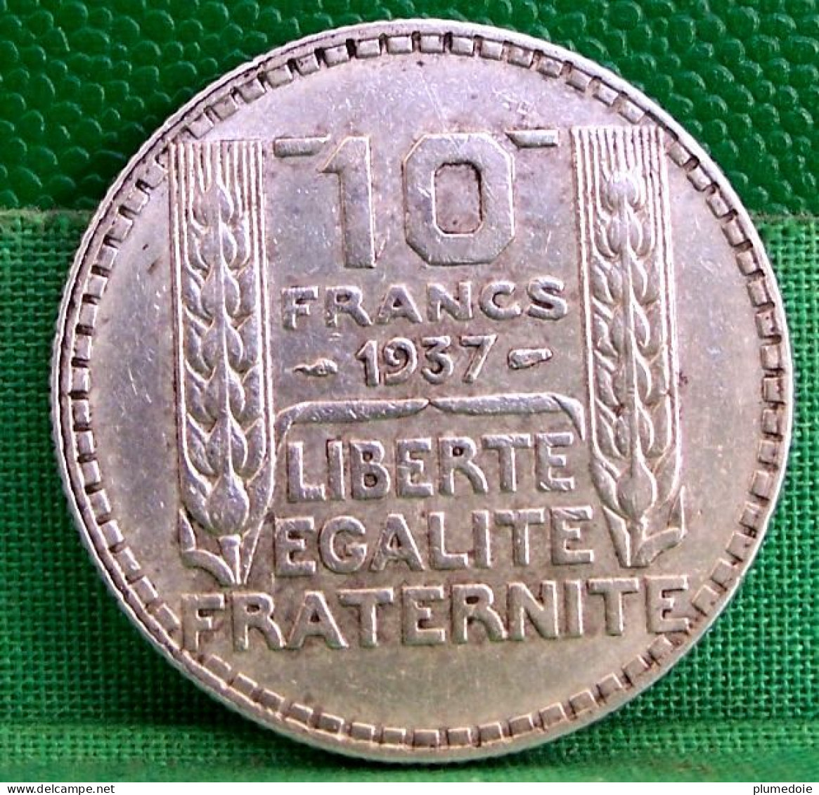 FRANCE MONNAIE ARGENT . RARE 10 FRANCS TURIN 1937 - 10 Francs