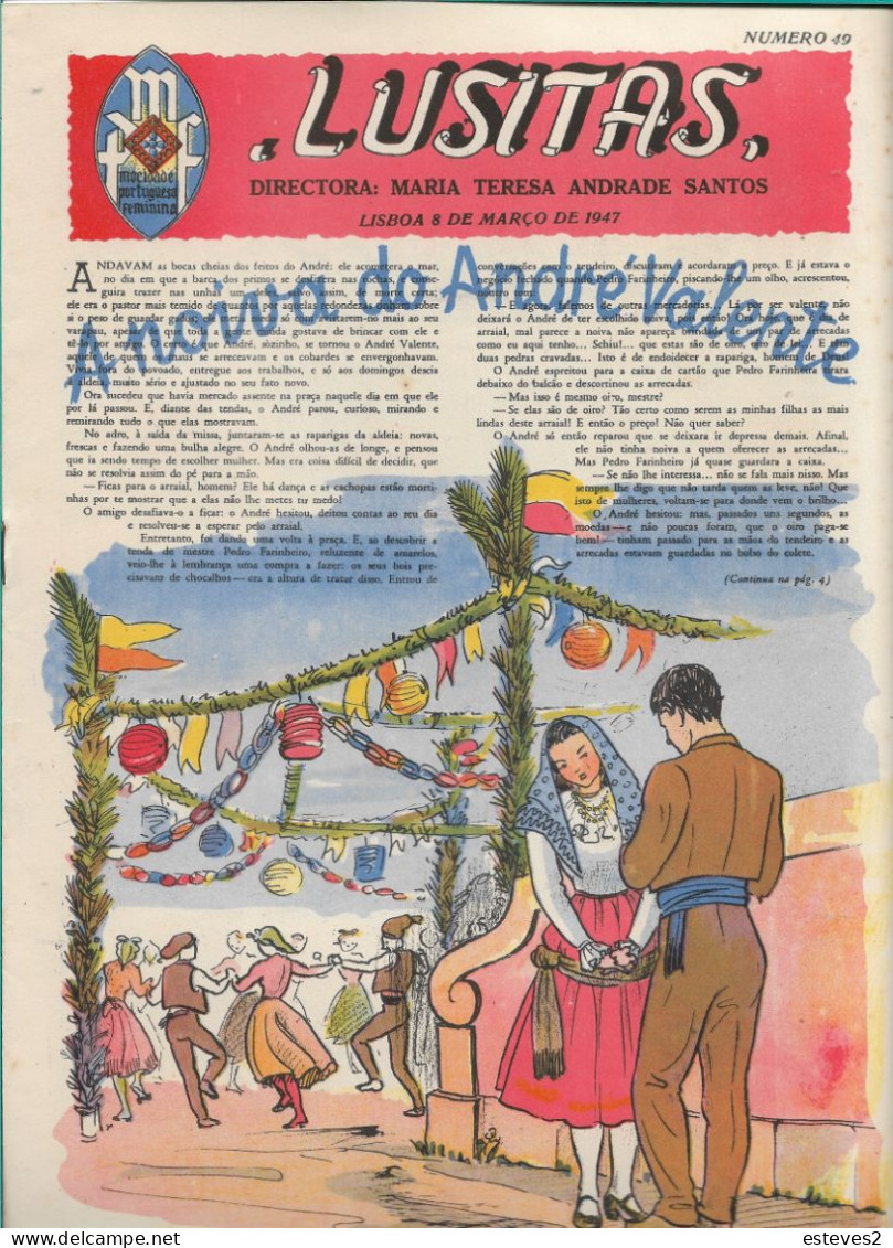 Portugal , 1947 , LUSITAS Magazine Nº 49 -  , Mocidade Portuguesa Feminina - Giovani