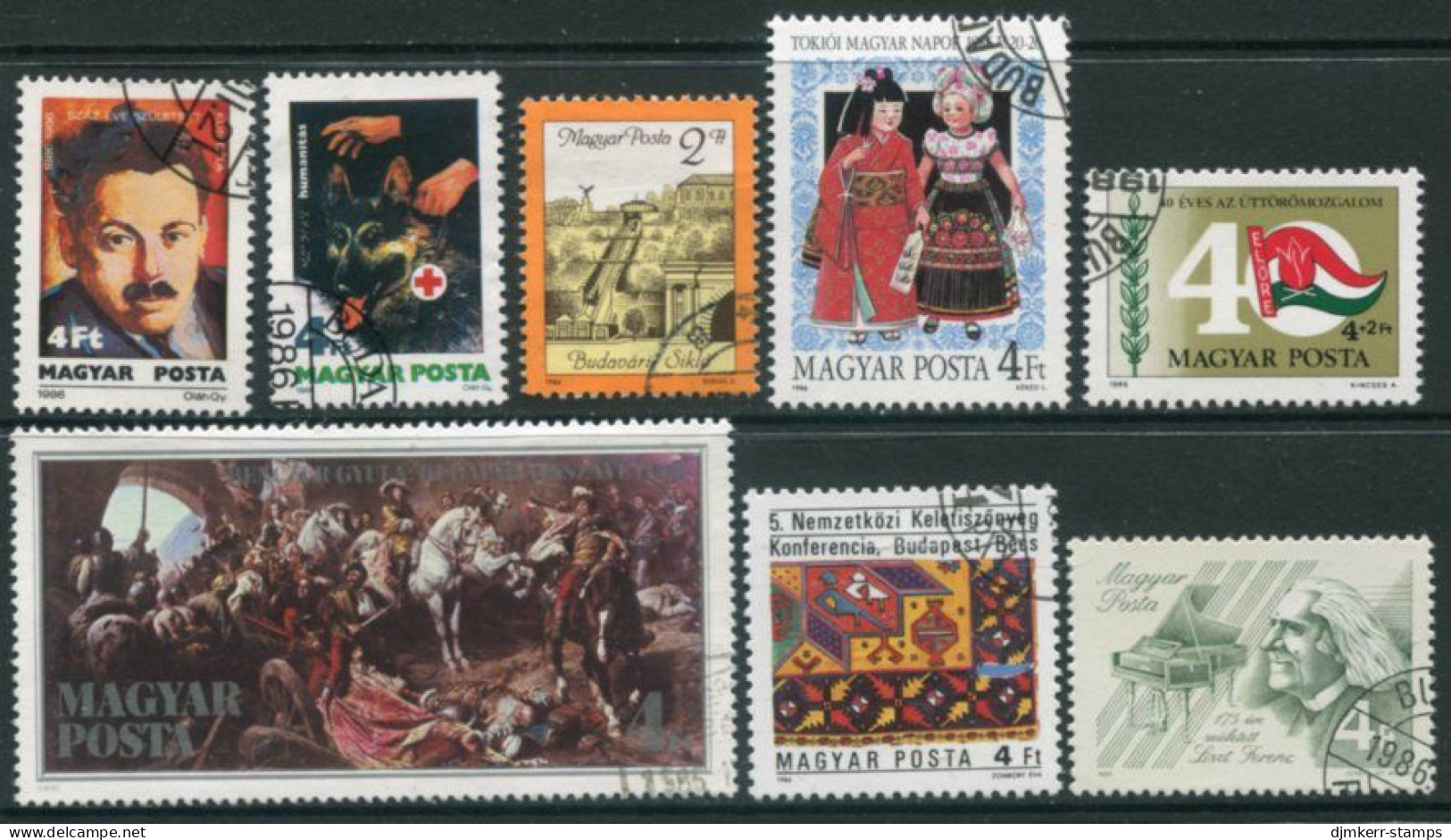 HUNGARY 1986 Eight Commemorative Issues, Used. - Oblitérés