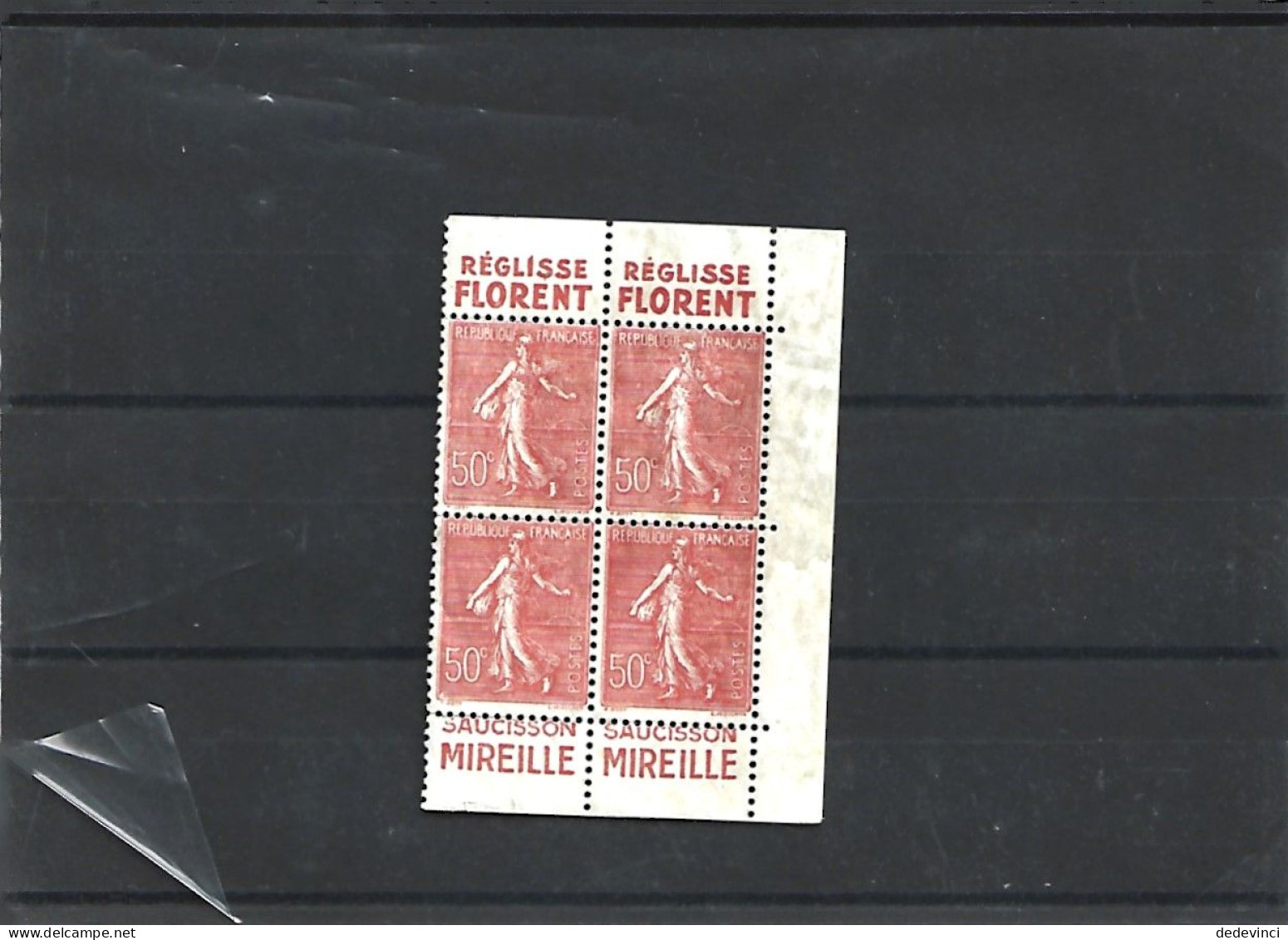 Semeuse 50 Cts : Pub Réglisse Florent Et Saucisson Mireille En Neuf Sans Gomme - Unused Stamps