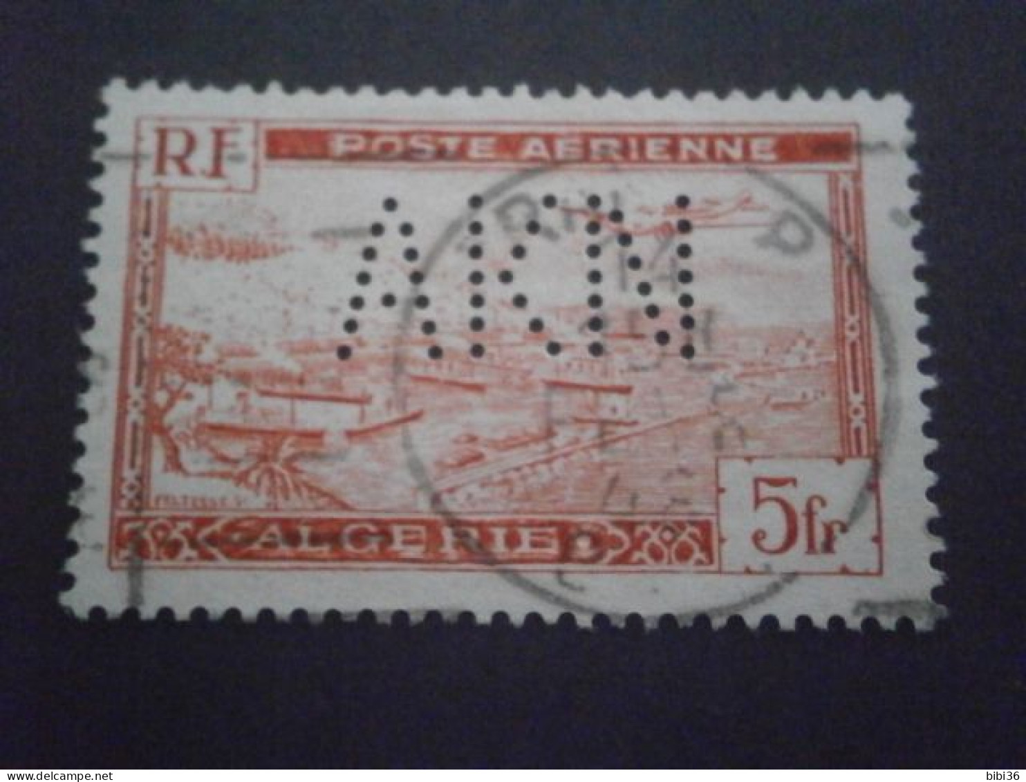 ALGERIE ALGERIA PA1 POSTE AERIENNE AKN1 PERFORATION PERFORES PERFORE PERFIN PERFINS PERFORATION PERFORIERT LOCHUNG PERFO - Oblitérés