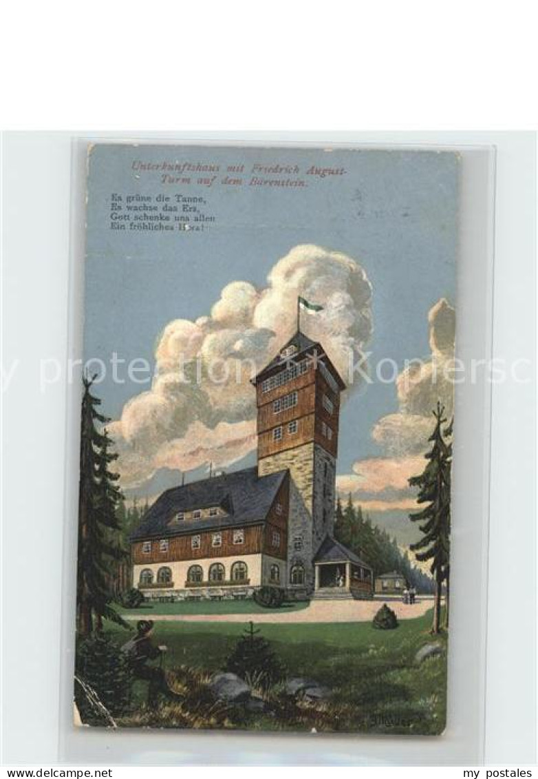 42280952 Baerenstein Annaberg-Buchholz Unterkunftshaus Mit Friedrich August Turm - Bärenstein