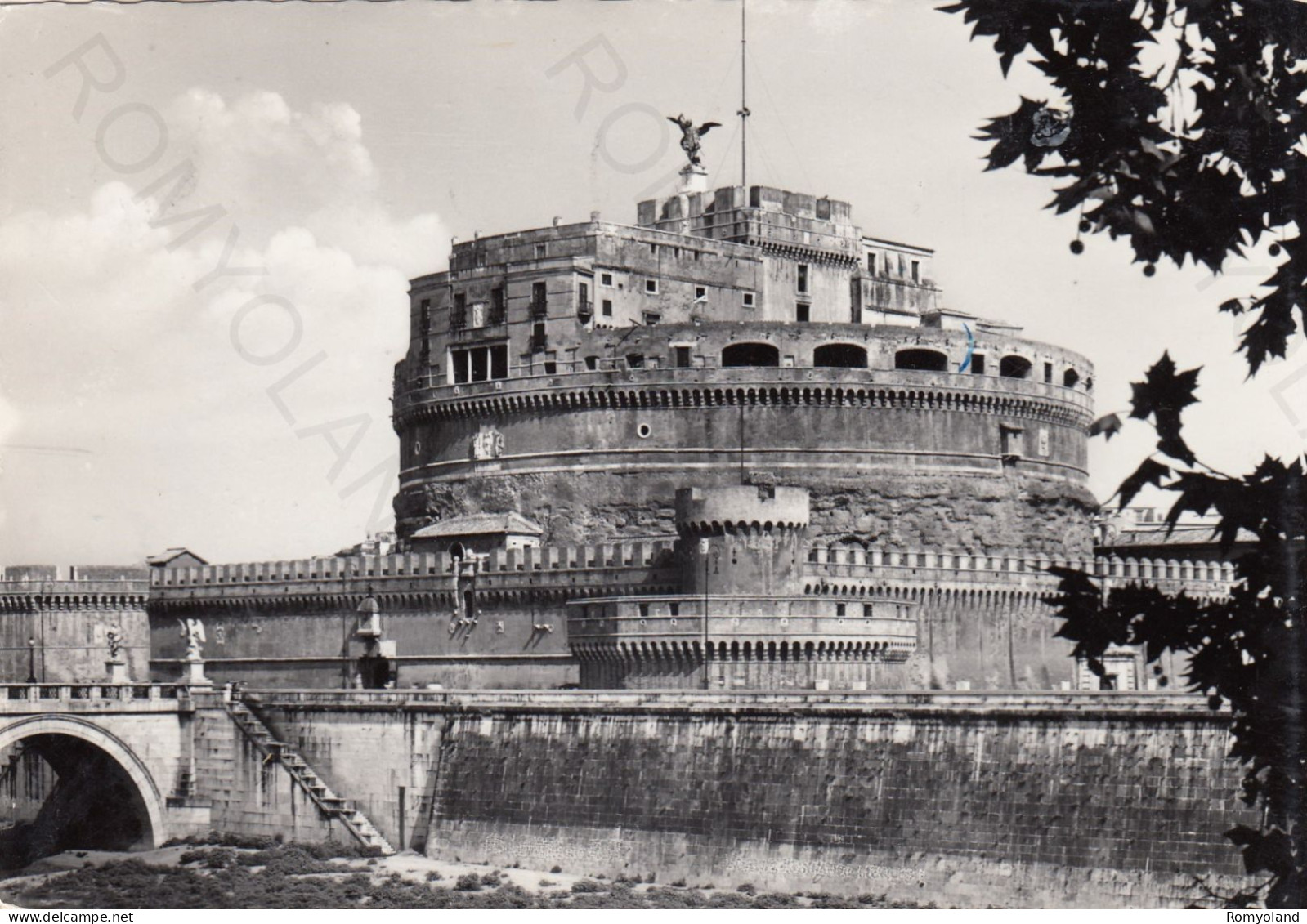 CARTOLINA  ROMA,LAZIO-CASTEL SANT'ANGELO-STORIA,MEMORIA,CULTURA,RELIGIONE,CRISTIANESIMO,BELLA ITALIA,VIAGGIATA 1955 - Castel Sant'Angelo