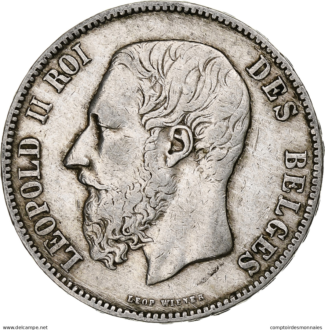 Monnaie, Belgique, Leopold II, 5 Francs, 5 Frank, 1875, TB+, Argent, KM:24 - 5 Francs