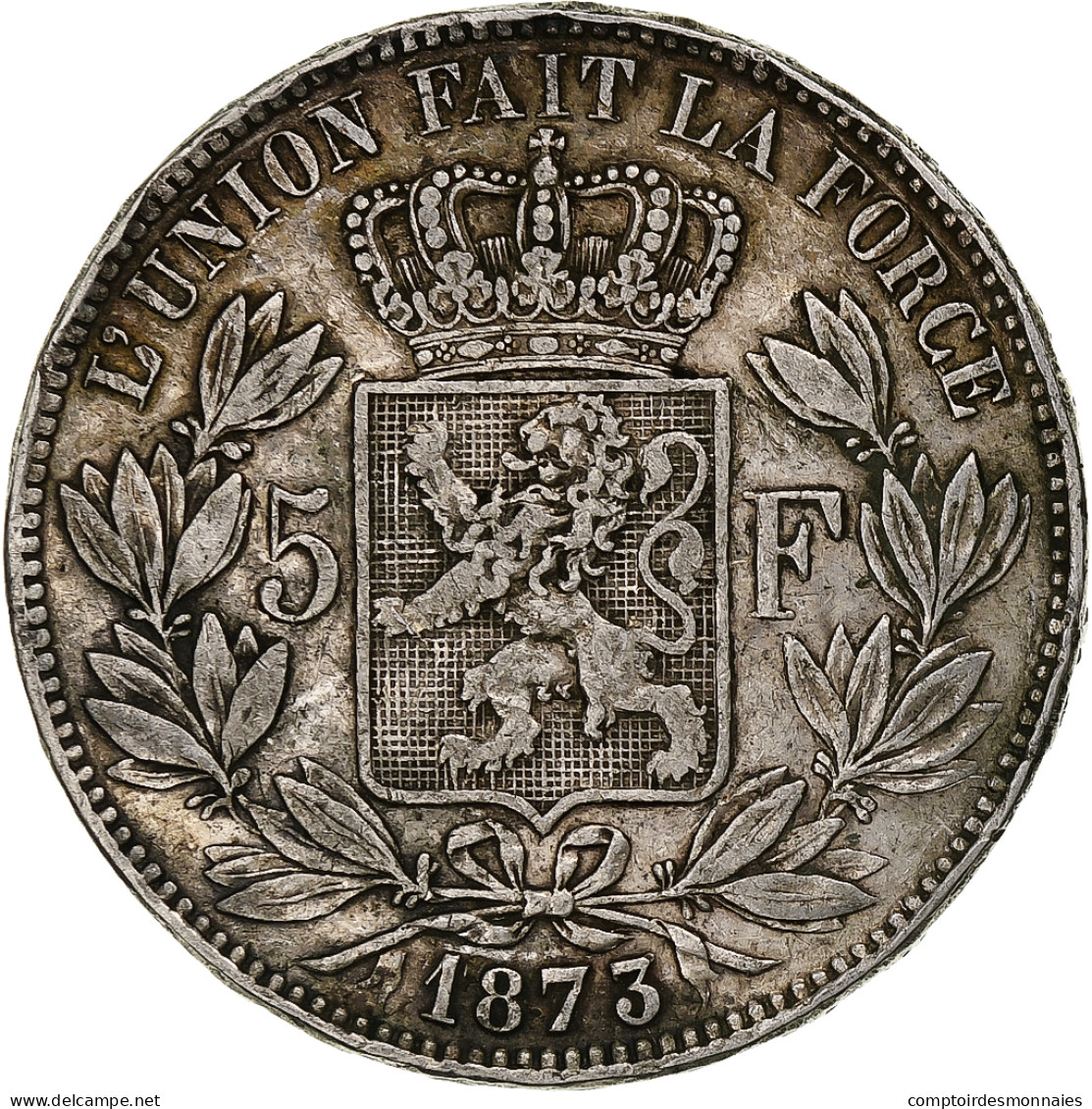 Monnaie, Belgique, Leopold II, 5 Francs, 5 Frank, 1873, TB+, Argent, KM:24 - 5 Francs