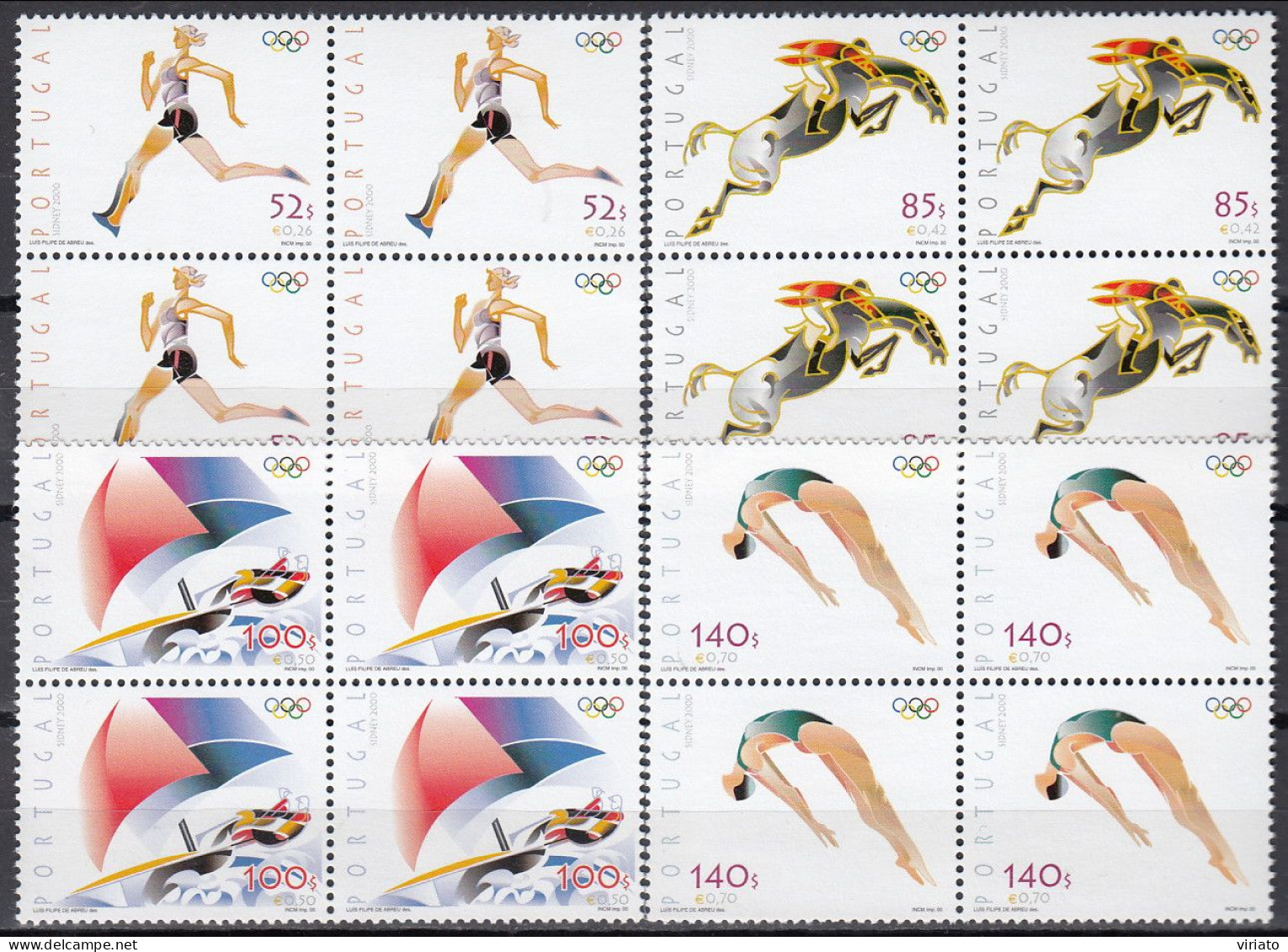 Portugal 2000 QUAD114 (MNH) (MI 2455-2458) - Sydney 200 Olympics - Sommer 2000: Sydney