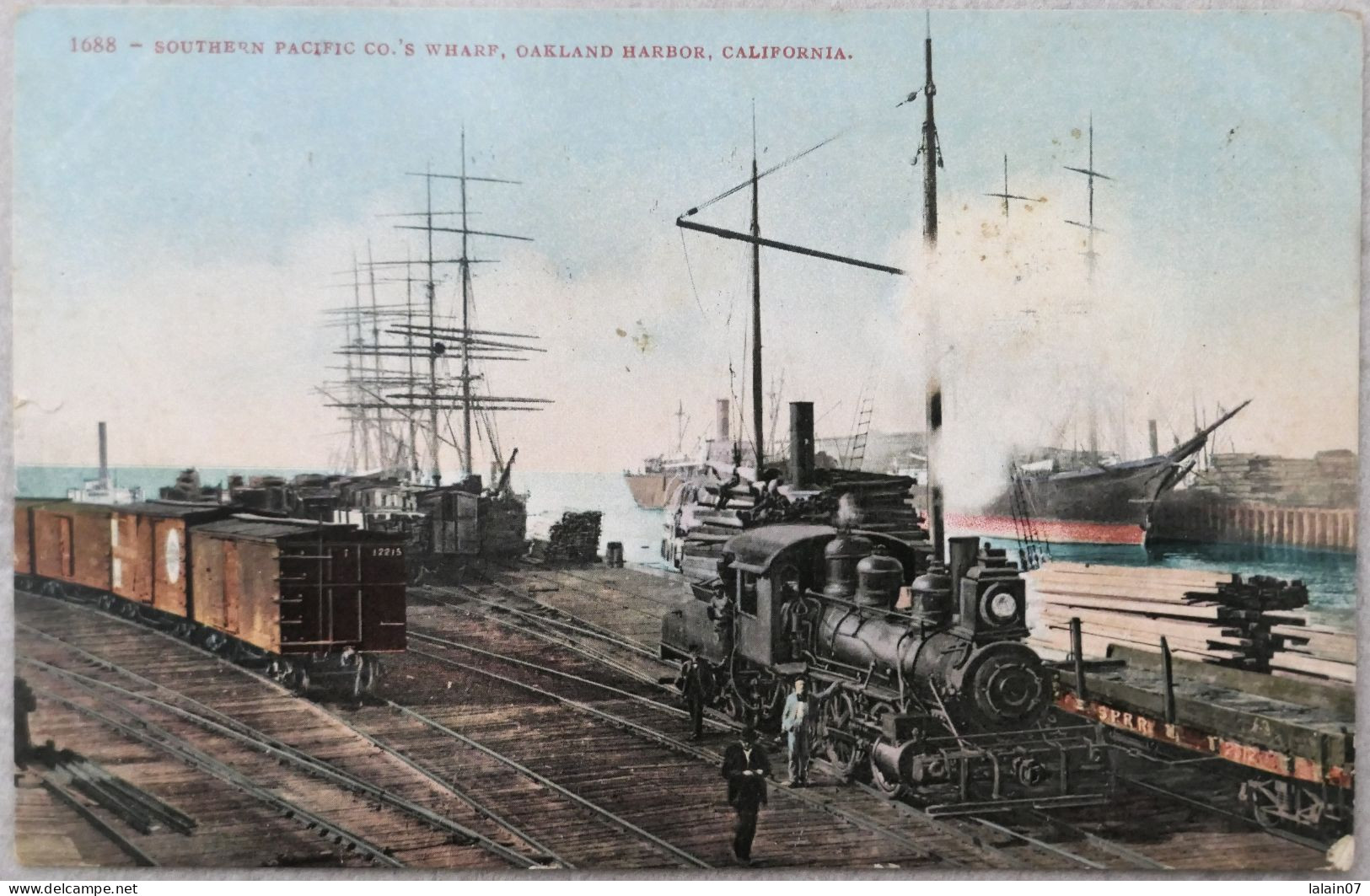 C. P. A.: California : Southern Pacific Co.'s Wharf, OAKLAND Harbor, Stamp In 1912, "World Panama Pacific, S.F. In 1915" - Oakland