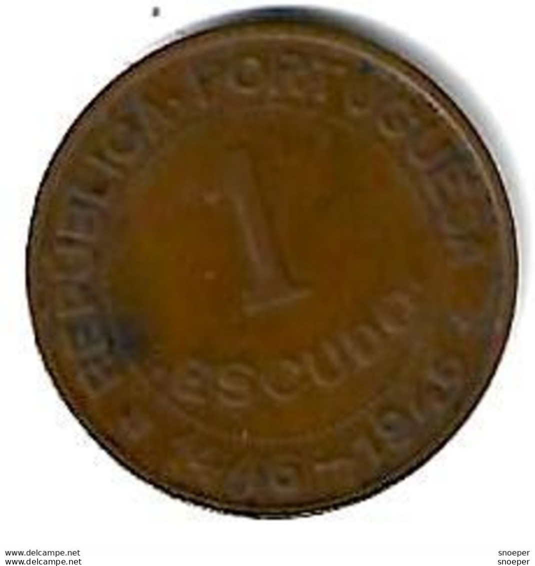 Guinea Bissau 1 Escudo 1946   Km7 Vf+ - Guinea-Bissau