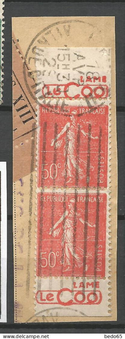 SEMEUSE LIGNE N° 199 LlB Paire De Carnet Pub Le Coq Cachet Avenue D'Italie / Used / - Used Stamps