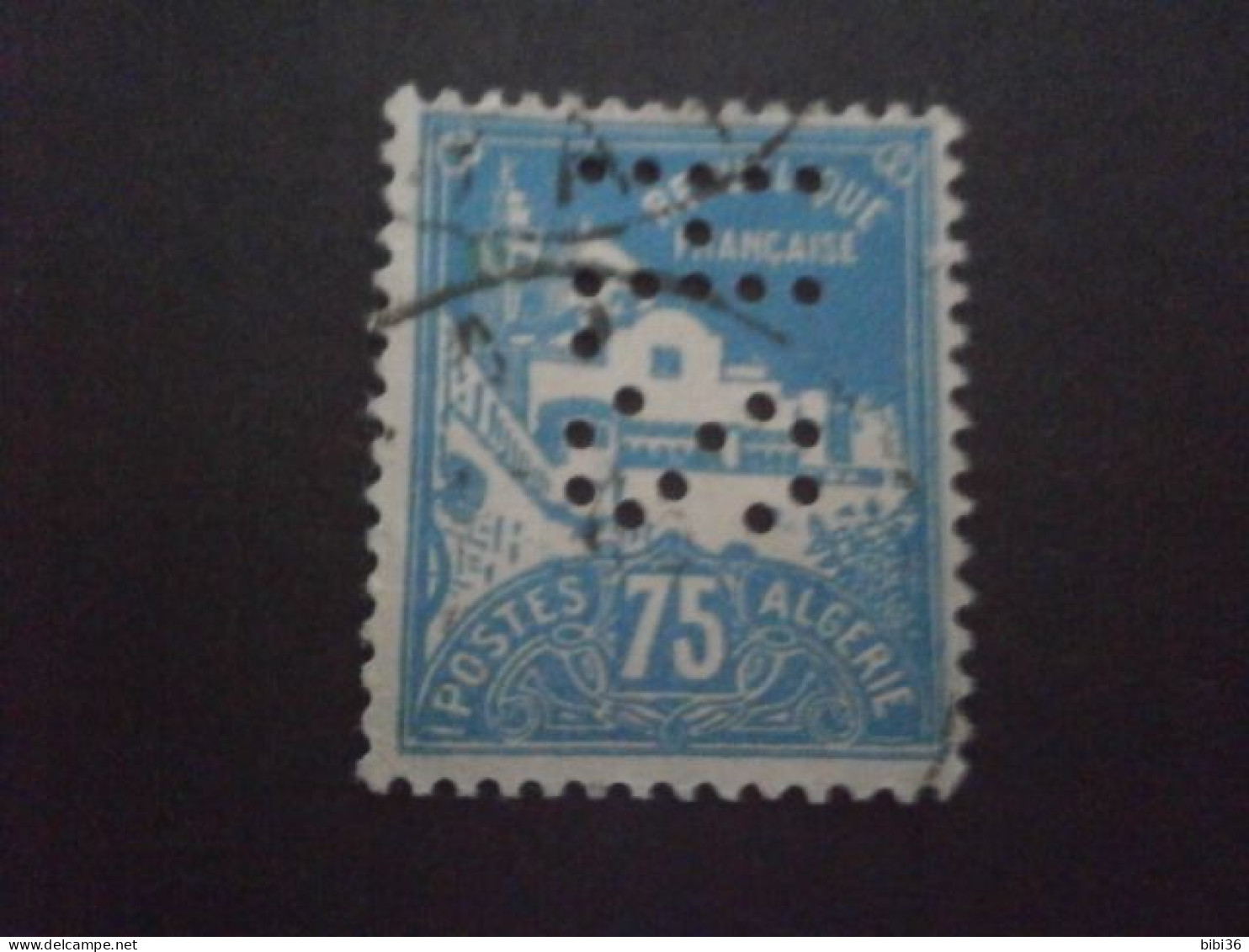 ALGERIE ALGERIA 80A HS21 PERFORATION PERFORES PERFORE PERFIN PERFINS PERFORATION PERFORIERT LOCHUNG PERFO PERCE PERF - Oblitérés