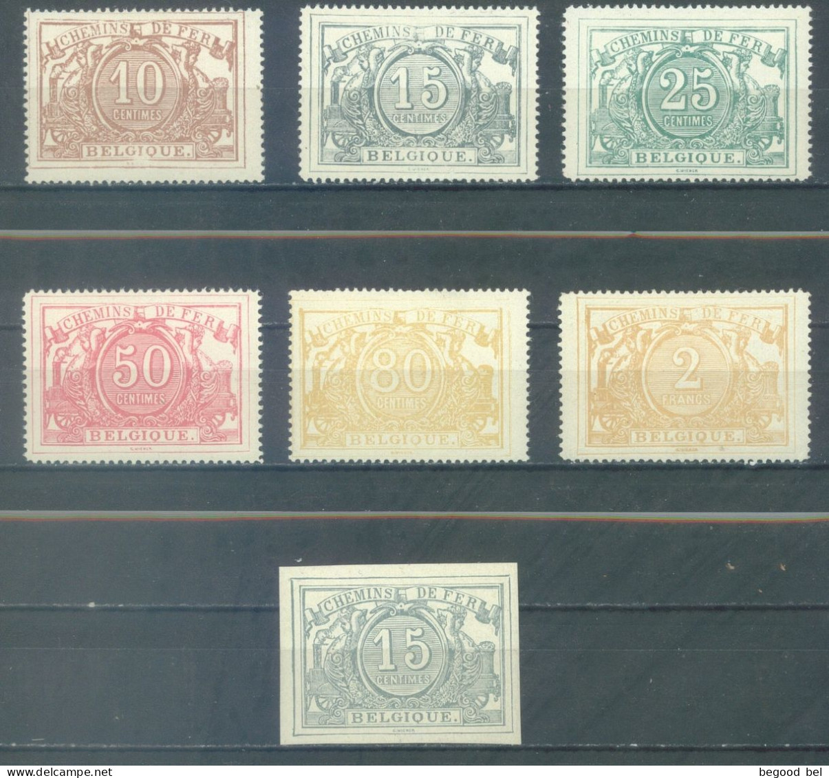 BELGIQUE - 1882 - MH/* -  COB TR7-12 TR14 FAKE PERFORATION NOT CORRECT - Lot 25950 - Nuevos