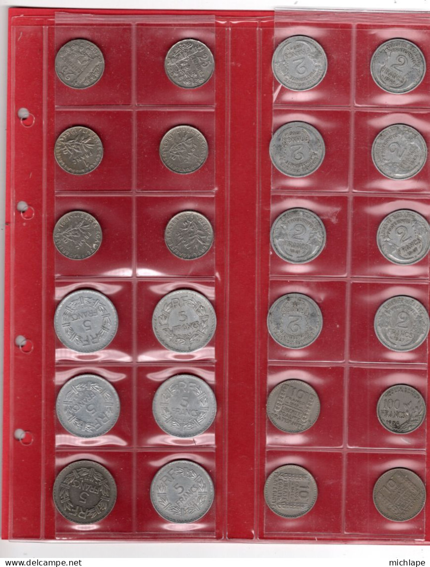 Lot De 124 Pièces De Monnaies  Françaises - Année Toute Différentes Par Genre -quelques Unes Sot Neuves 560 Gr Environs - Vrac - Monnaies
