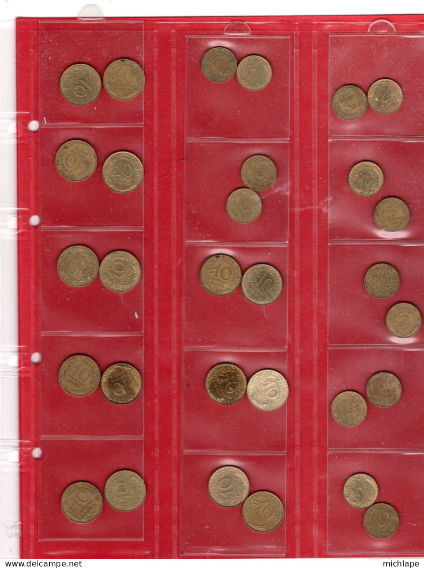 Lot De 124 Pièces De Monnaies  Françaises - Année Toute Différentes Par Genre -quelques Unes Sot Neuves 560 Gr Environs - Kiloware - Münzen