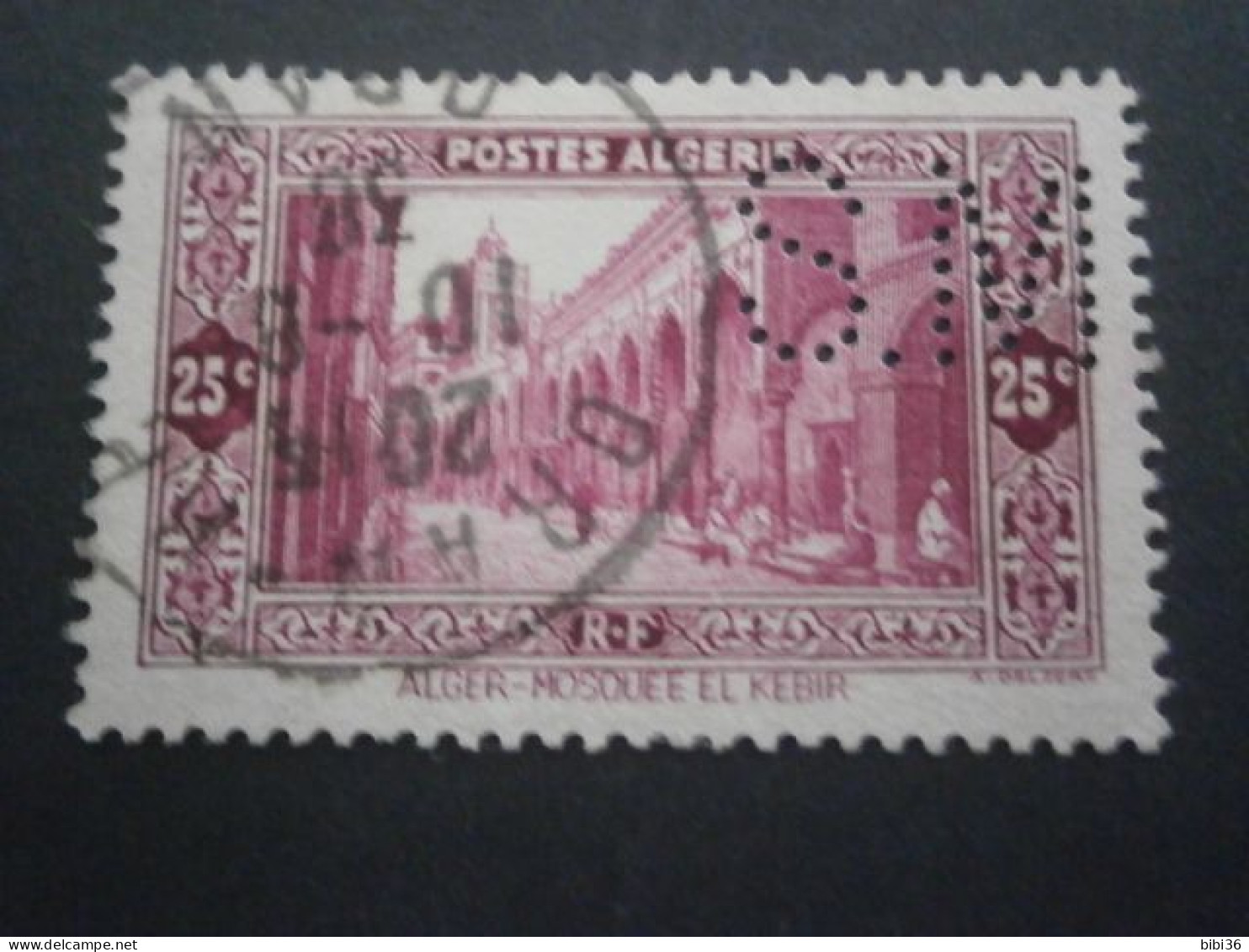 ALGERIE ALGERIA 108 SM34 PERFORATION PERFORES PERFORE PERFIN PERFINS PERFORATION PERFORIERT LOCHUNG PERFO PERCE PERF - Oblitérés