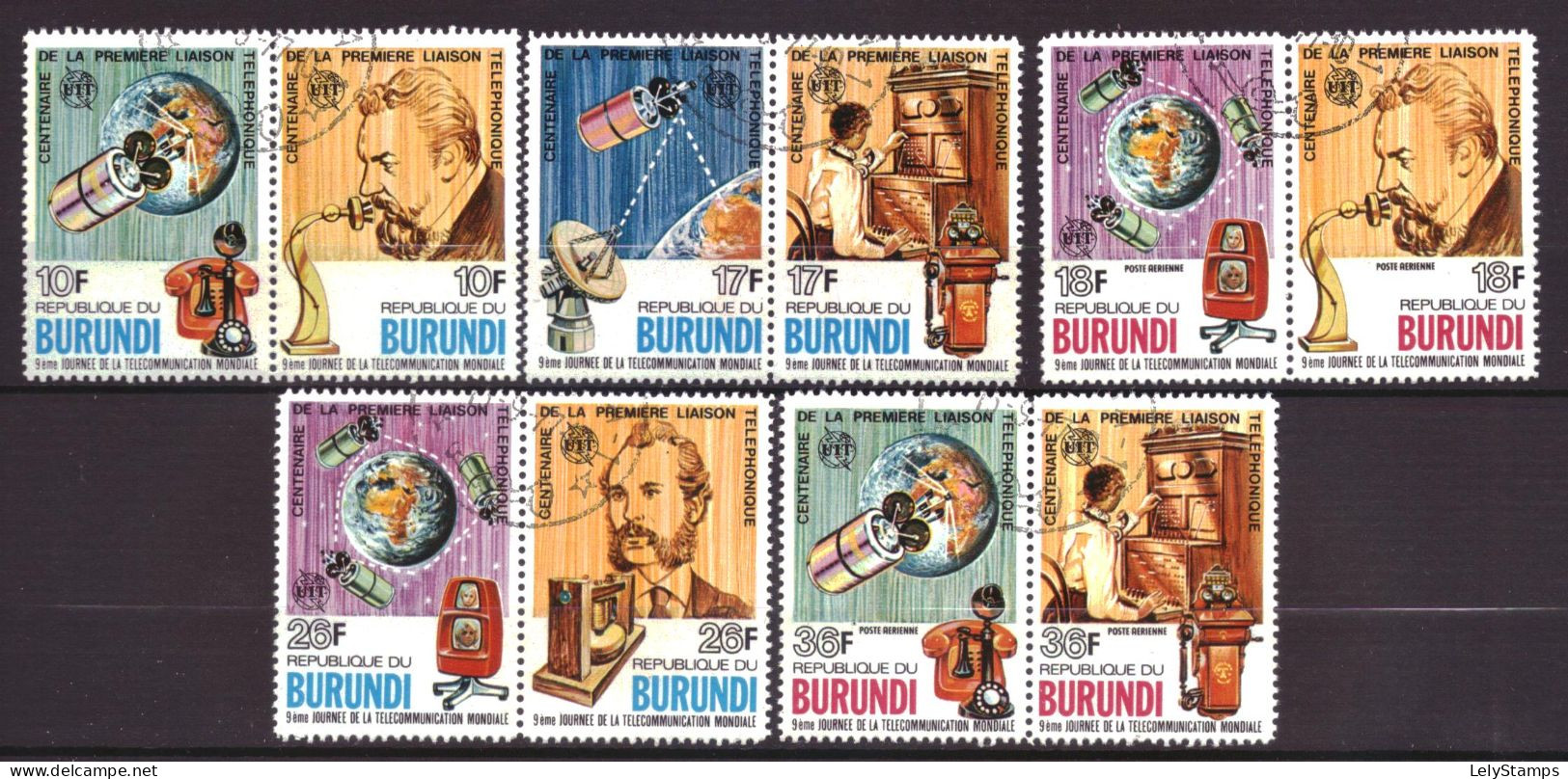Burundi 1316 T/m 1325 Used Telephone (1977) - Used Stamps