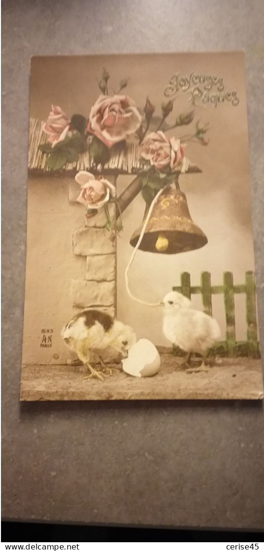 TRES BELLE CARTE CENTENAIRE   JOYEUSES PAQUES - Easter