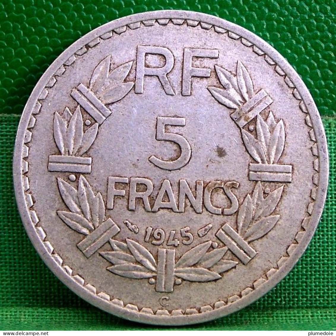 FRANCE MONNAIE 5 FRANCS Lavrillier  Aluminium 1945 C ,  Castelsarrasin - 5 Francs