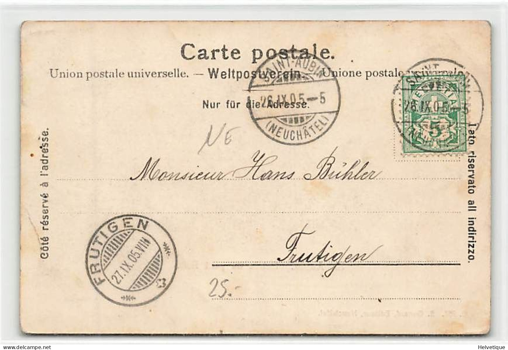 St. Aubin Entrée Du Petit Bois Saint-Aubin Billons 1905 - Saint-Aubin/Sauges